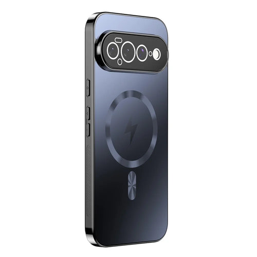 For Google Pixel 11 Pro Magnetic Case Full Lens Coverage Electroplated TPU Shockproof Phone Cover - Black - 1
