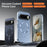 For Google Pixel 10 Pro Magnetic Case Full Lens Coverage Electroplated TPU Shockproof Phone Cover - Baby Blue - 3