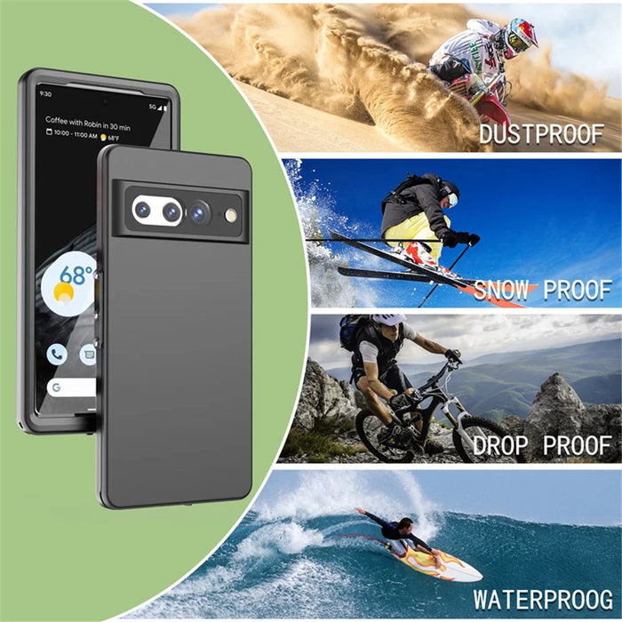 REDPEPPER For Google Pixel 7 Pro 5G IP68 Waterproof Anti-drop Phone Case Dustproof Phone Back Cover - 5