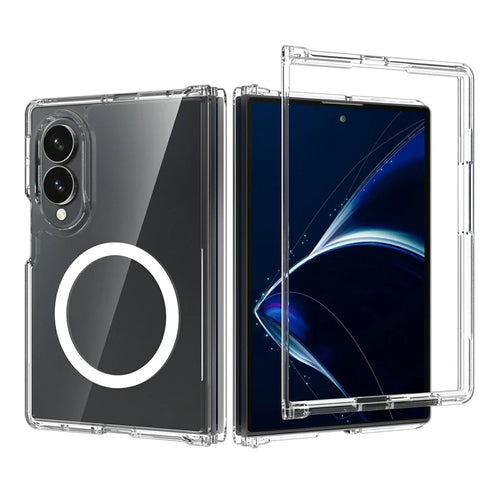 For Samsung Galaxy Z Fold8 Magnetic Case 2.0mm Scratch Resistant TPU + PC Phone Cover - Transparent - 1