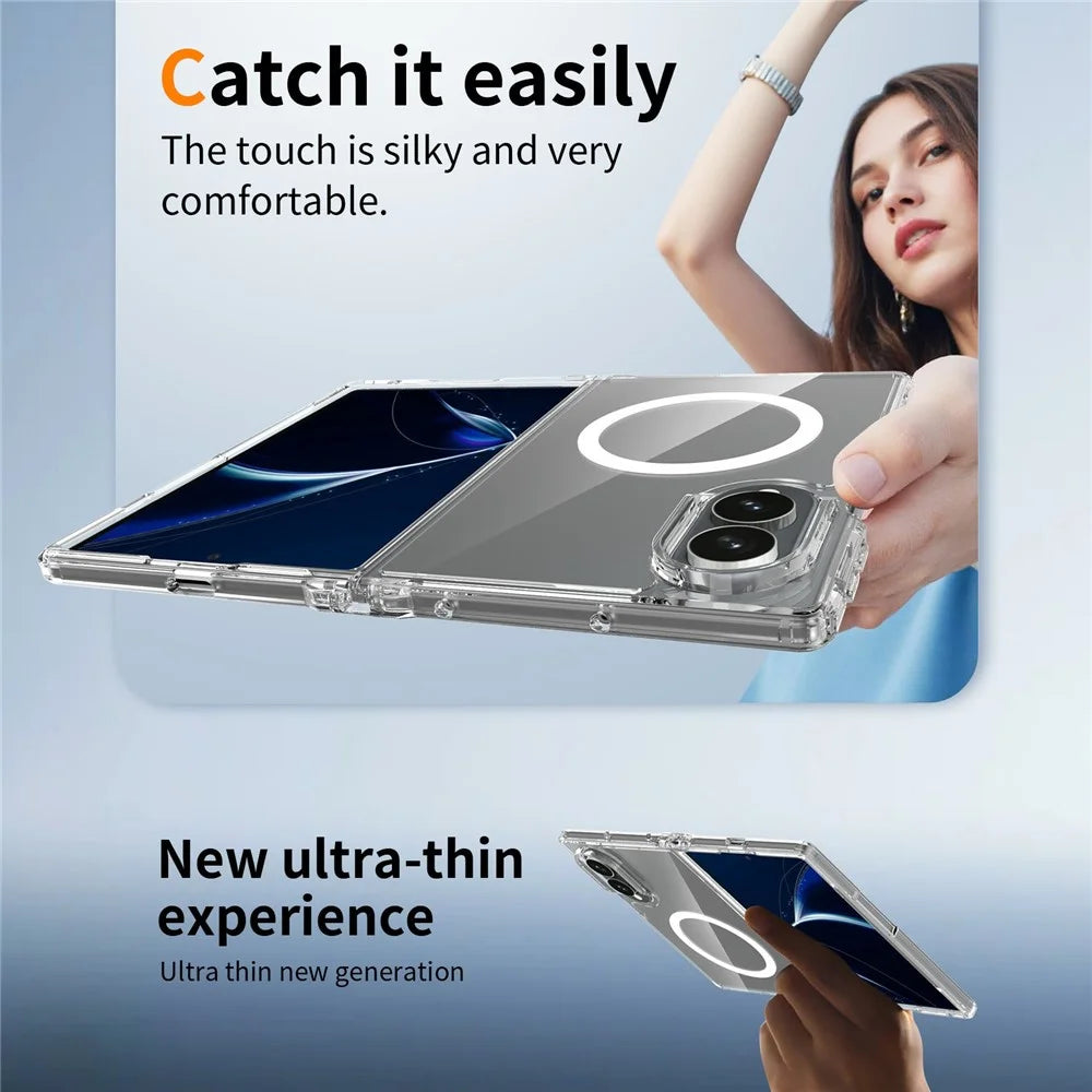 For Samsung Galaxy Z Fold8 Magnetic Case 2.0mm Scratch Resistant TPU + PC Phone Cover - Transparent - 5