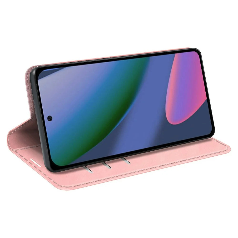 For Google Pixel 11 Pro XL Case Skin Touch Leather Wallet Phone Cover - Pink - 3