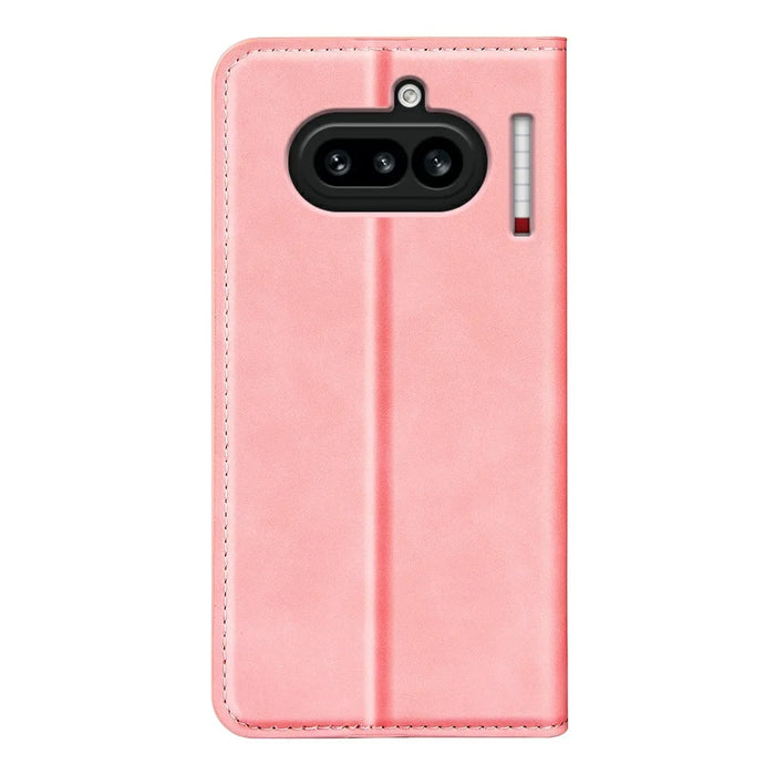 For Nothing Phone (4a) Case Skin Touch Leather Wallet Phone Cover - Pink - 6