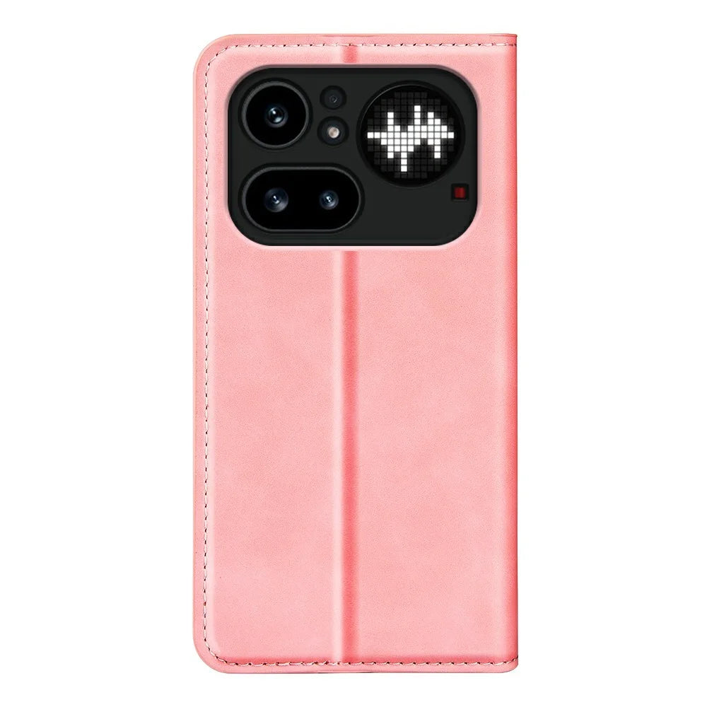 For Nothing Phone (4a) Pro Case Skin Touch Leather Wallet Phone Cover - Pink - 6