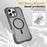 For iPhone 17 Magnetic Phone Case Soft-touch 2-in-1 PC+TPU Shockproof Cover Compatible with MagSafe - Black - 4