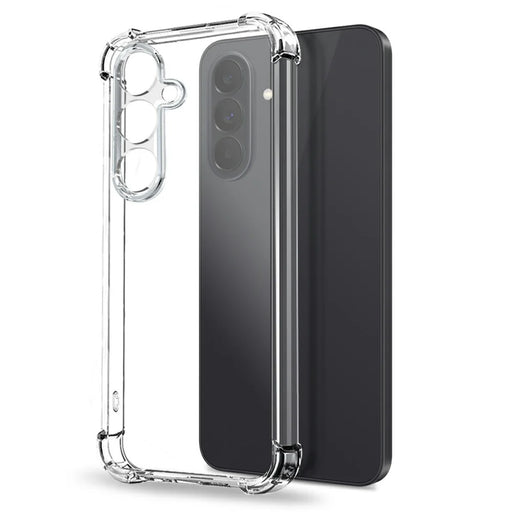NORTHJO For Samsung Galaxy A27 5G Case Four Corner Shockproof TPU Clear Phone Cover with Tempered Glass Film - Transparent - 2