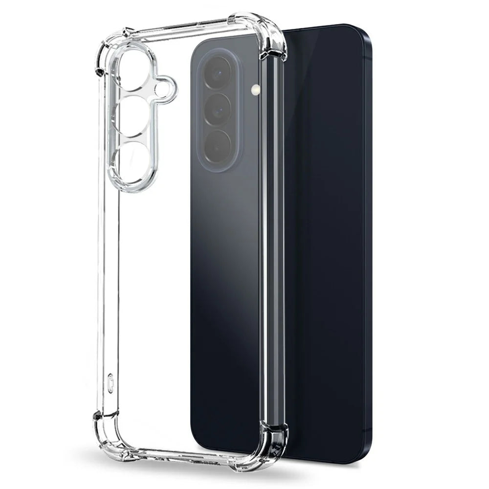 NORTHJO For Samsung Galaxy A57 5G Case Four Corner Shockproof TPU Clear Phone Cover with Tempered Glass Film - Transparent - 2