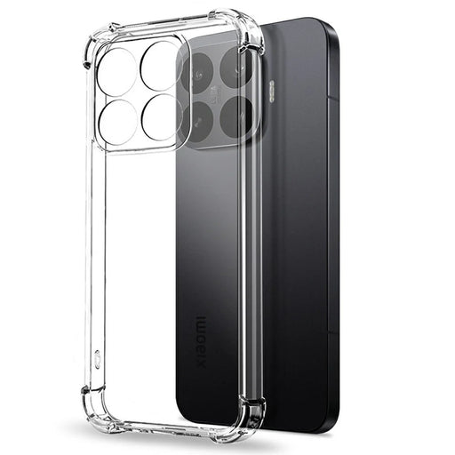 NORTHJO For Xiaomi 17T Case Four Corner Shockproof TPU Clear Phone Cover with Tempered Glass Film - Transparent - 2