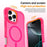 For iPhone 12 Pro Max Magnetic Phone Case Soft-touch 2-in-1 PC+TPU Shockproof Cover Compatible with MagSafe - Rose Pink - 5