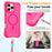 For iPhone 12 Pro Max Magnetic Phone Case Soft-touch 2-in-1 PC+TPU Shockproof Cover Compatible with MagSafe - Rose Pink - 7