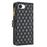 BINFEN COLOR for iPhone 16e / iPhone 17e BF Style-15 Leather Case Zipper Pocket Rhombus Phone Cover - Black - 3