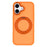 For iPhone 16 Plus Case Rotating Kickstand TPU + PC Anti-slip Matte Phone Back Cover - Orange - 1