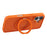 For iPhone 16 Plus Case Rotating Kickstand TPU + PC Anti-slip Matte Phone Back Cover - Orange - 3