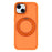For iPhone 15 Case Rotating Kickstand TPU + PC Anti-slip Matte Phone Back Cover - Orange - 1