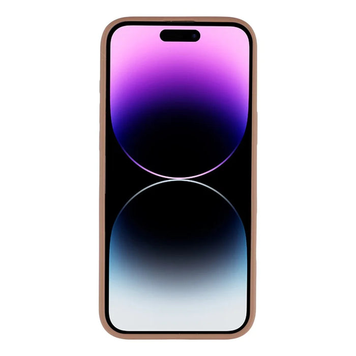 For iPhone 14 Pro Case Rotating Kickstand TPU + PC Anti-slip Matte Phone Back Cover - Gold - 3