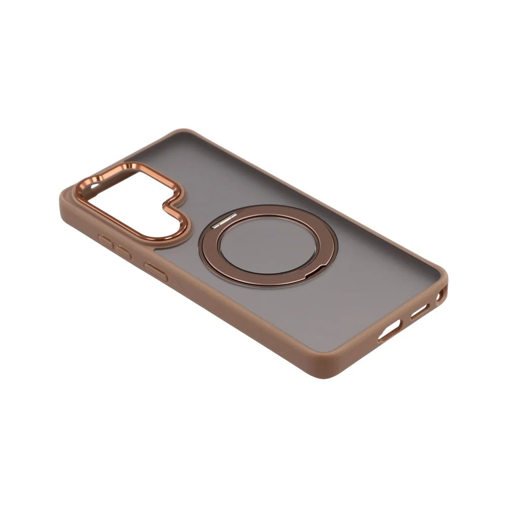 For Samsung Galaxy S23 Ultra Case Rotating Kickstand TPU + PC Anti-slip Matte Phone Back Cover - Gold - 4