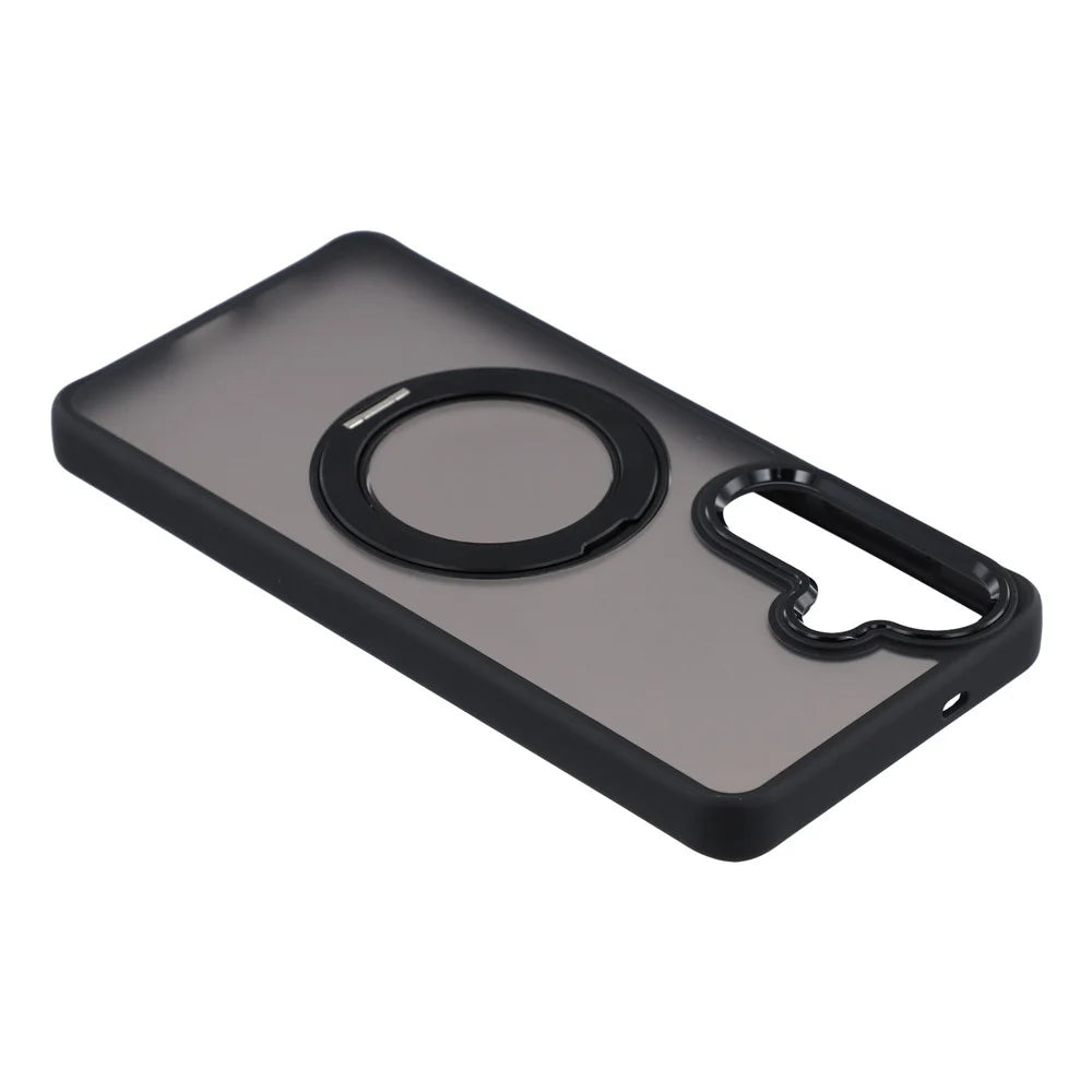 Rotating Kickstand Case for Samsung Galaxy A37 5G / A36 5G / A56 5G TPU + PC Anti-slip Matte Phone Back Cover - Black - 5
