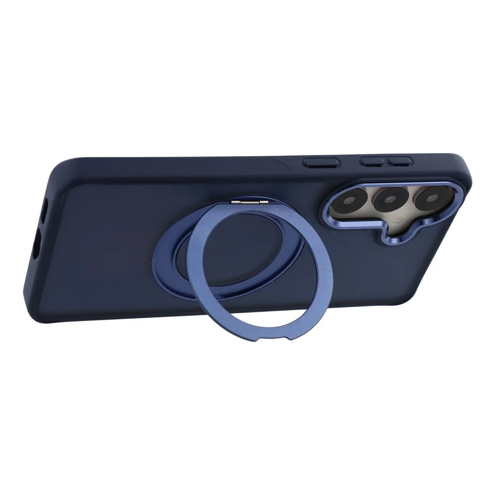 Rotating Kickstand Case for Samsung Galaxy A17 5G / A17 4G / A26 5G / A16 5G / A16 4G TPU + PC Anti-slip Matte Phone Back Cover - Blue - 3