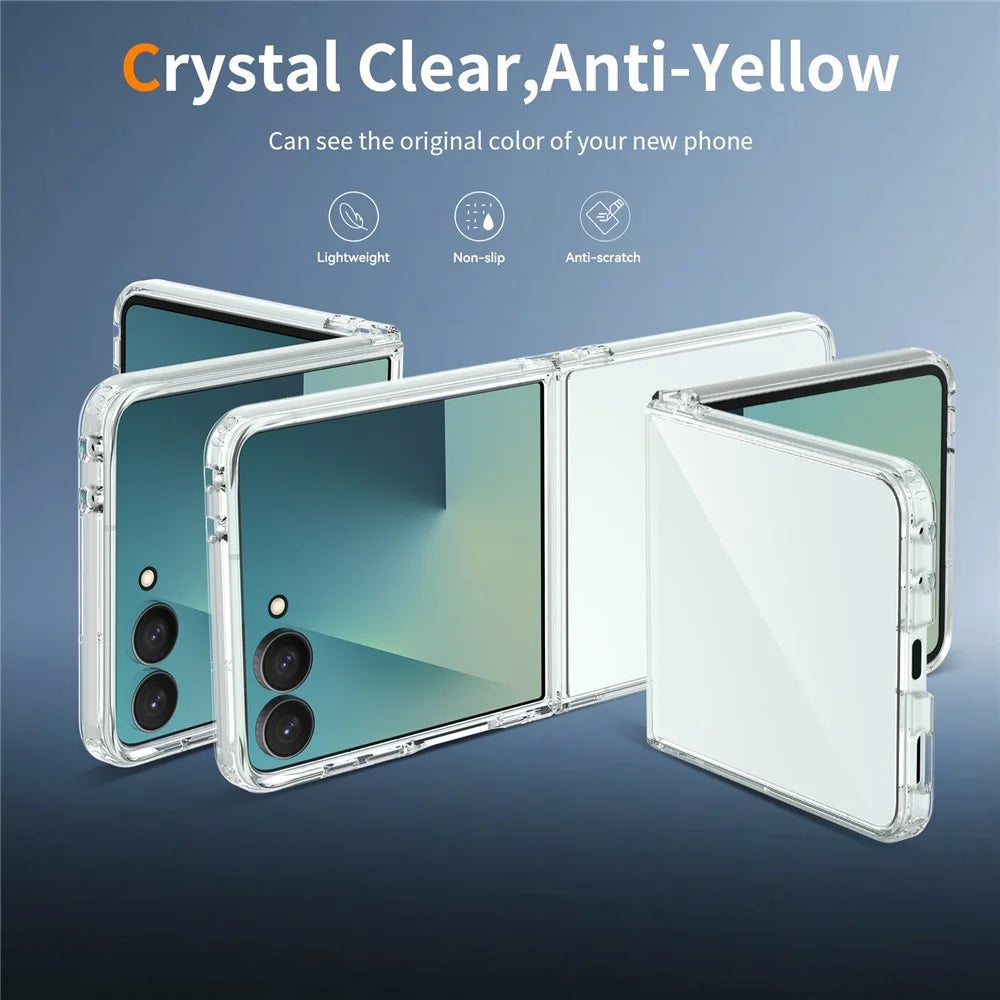 For Samsung Galaxy Z Flip8 Case Anti-Scratch TPU + Acrylic Clear Back Phone Cover - Transparent - 2
