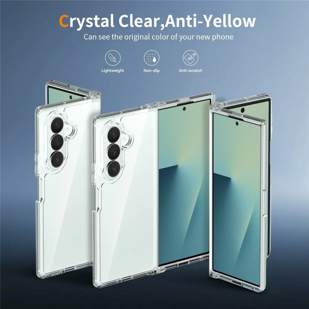 For Samsung Galaxy Z Fold8 Ultra Case Anti-Scratch TPU + Acrylic Clear Back Phone Cover - Transparent - 2