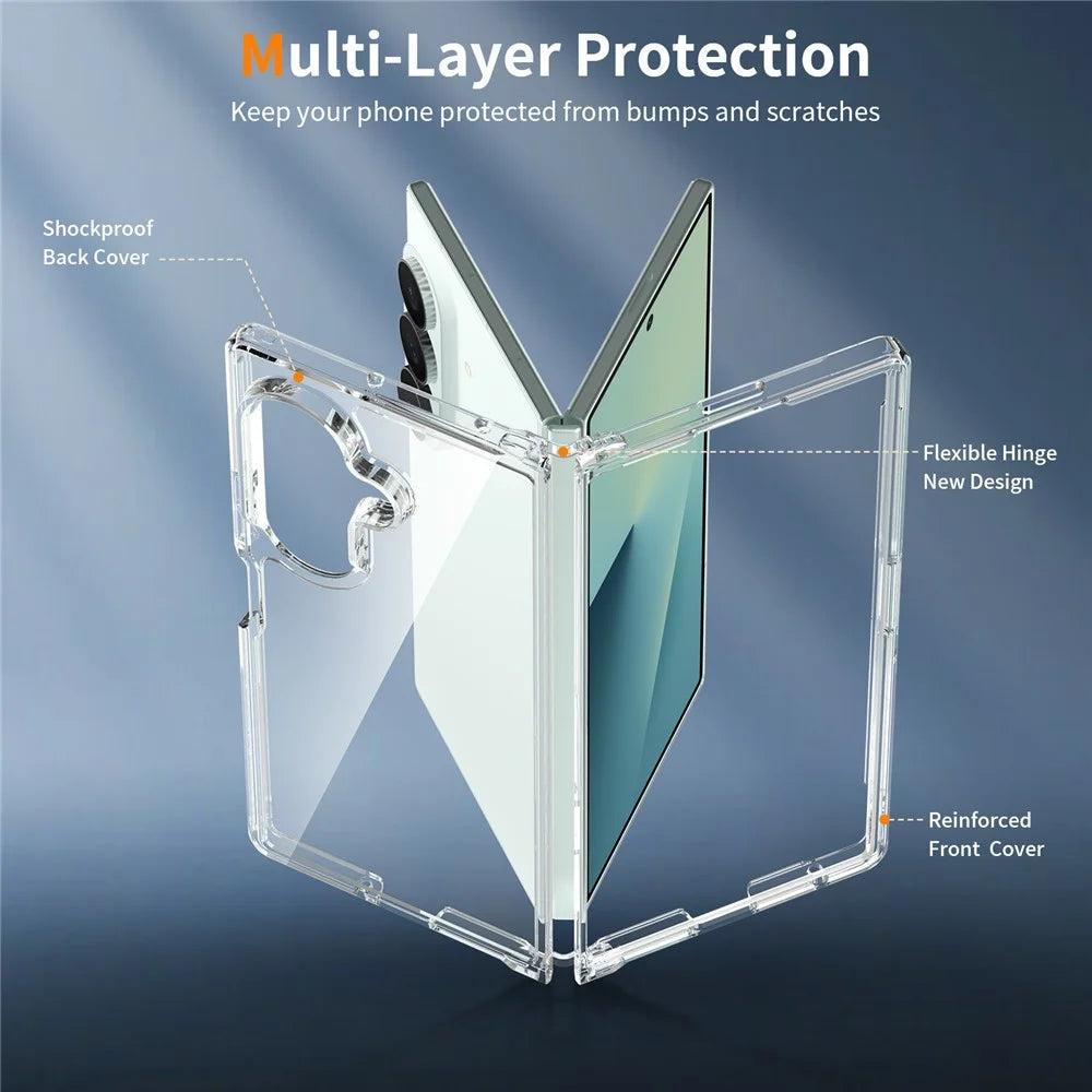 For Samsung Galaxy Z Fold8 Ultra Case Anti-Scratch TPU + Acrylic Clear Back Phone Cover - Transparent - 3
