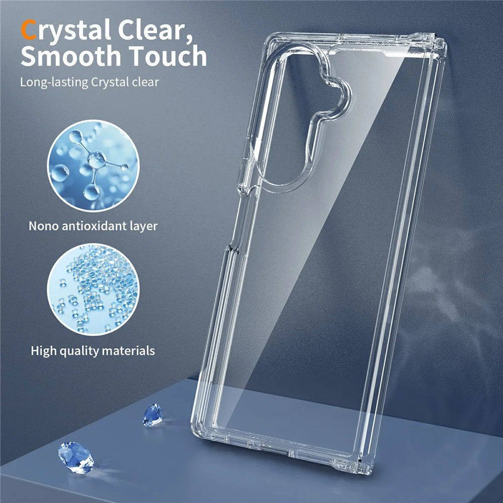 For Samsung Galaxy Z Fold8 Ultra Case Anti-Scratch TPU + Acrylic Clear Back Phone Cover - Transparent - 4