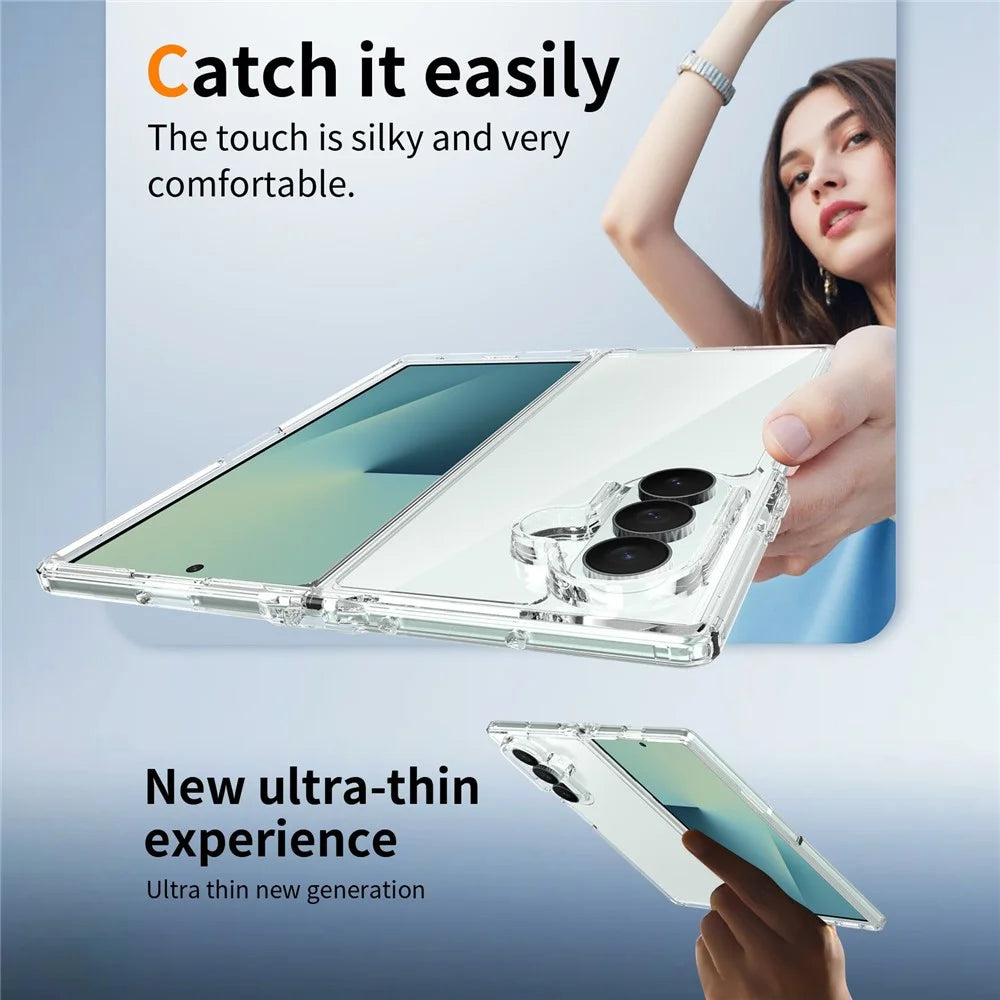For Samsung Galaxy Z Fold8 Ultra Case Anti-Scratch TPU + Acrylic Clear Back Phone Cover - Transparent - 5