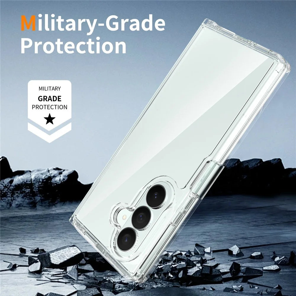 For Samsung Galaxy Z Fold8 Ultra Case Anti-Scratch TPU + Acrylic Clear Back Phone Cover - Transparent - 6
