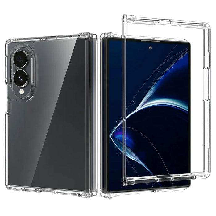 For Samsung Galaxy Z Fold8 Case Anti-Scratch TPU + Acrylic Clear Back Phone Cover - Transparent - 1