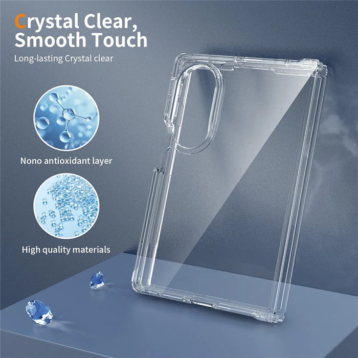 For Samsung Galaxy Z Fold8 Case Anti-Scratch TPU + Acrylic Clear Back Phone Cover - Transparent - 4
