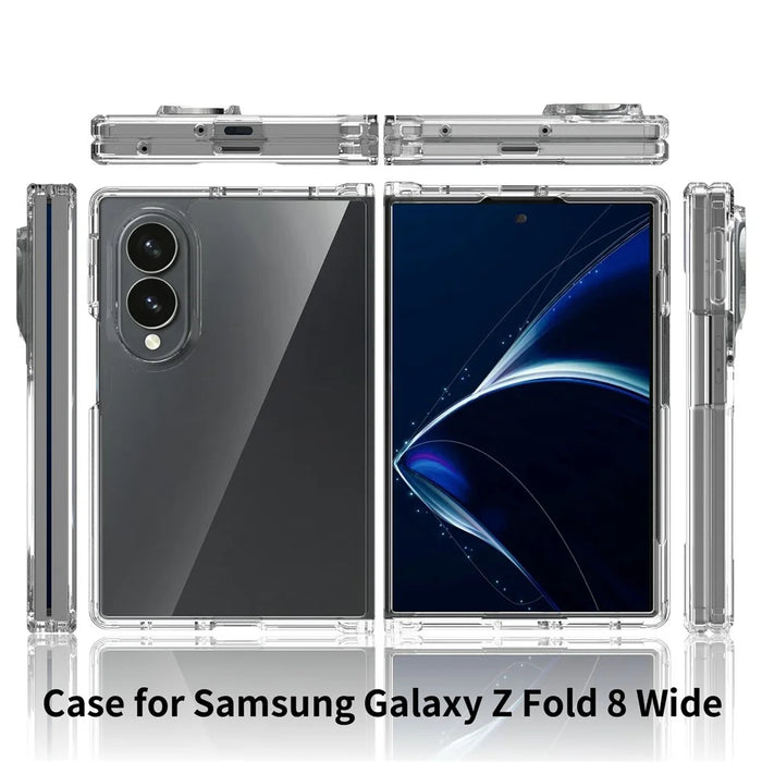 For Samsung Galaxy Z Fold8 Case Anti-Scratch TPU + Acrylic Clear Back Phone Cover - Transparent - 7
