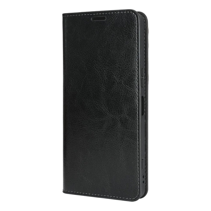 For Sony Xperia 1 VIII Case Crazy Horse Texture Split Leather Wallet Phone Cover - Black - 6