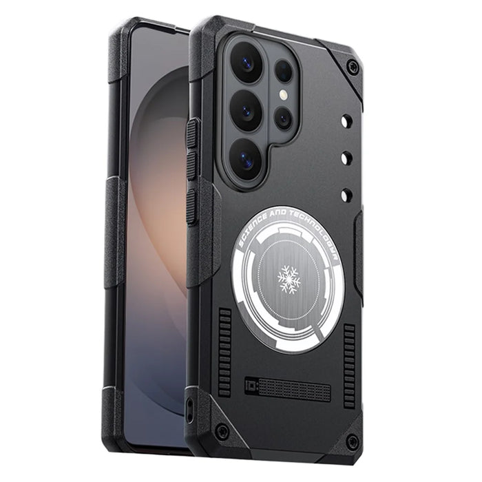 For Samsung Galaxy S26 Ultra Case Graphene Cooling TPU + PC Armor Shockproof Phone Cover - Black - 1