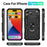 For iPhone 18 Pro Max / 17 Pro Max Case PC + TPU Phone Cover with Kickstand - Black - 5