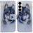For Samsung Galaxy S26 FE Wallet Case Pattern Print Leather Phone Cover - Wolf - 1