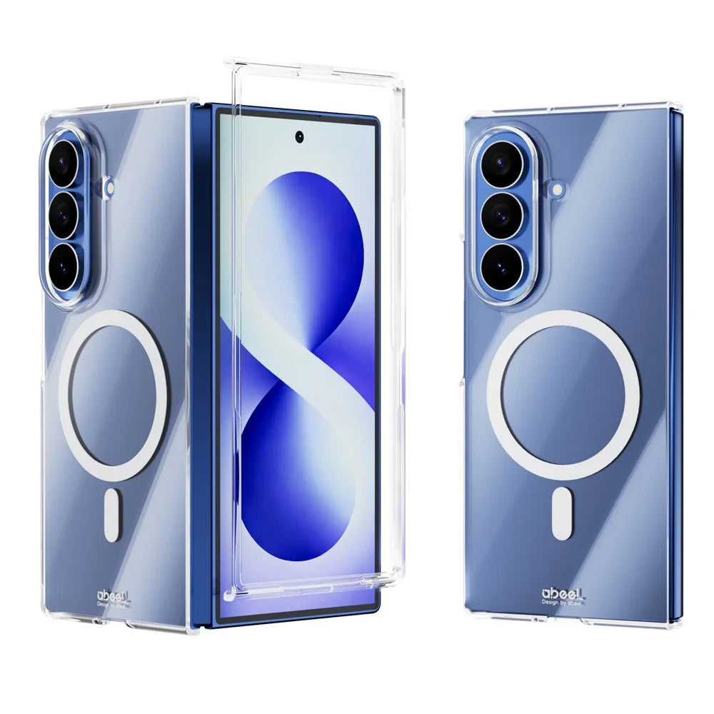 ABEEL for Samsung Galaxy Z Fold8 Ultra Magnetic Case Clear PC Anti Scratch Phone Cover - Transparent - 1
