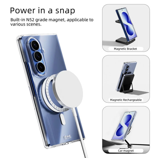 ABEEL for Samsung Galaxy Z Fold8 Ultra Magnetic Case Clear PC Anti Scratch Phone Cover - Transparent - 2