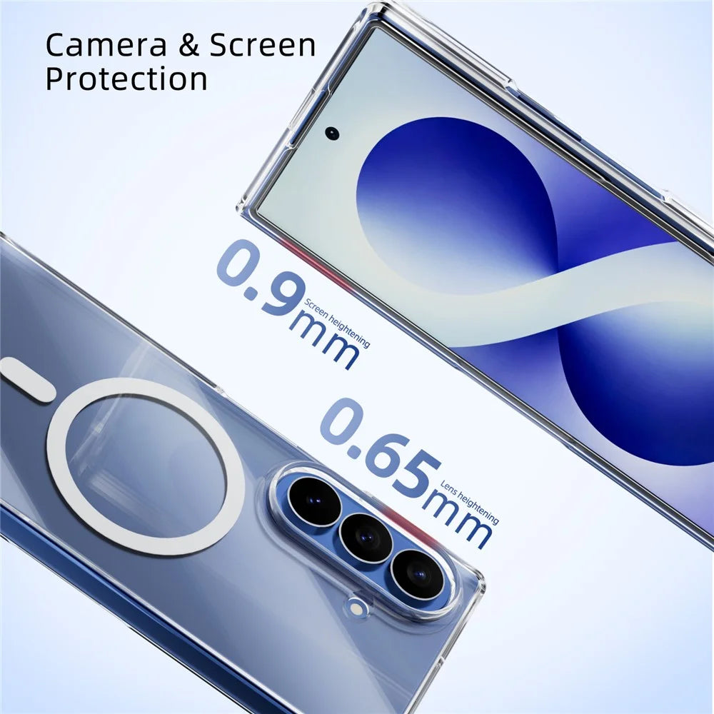 ABEEL for Samsung Galaxy Z Fold8 Ultra Magnetic Case Clear PC Anti Scratch Phone Cover - Transparent - 5