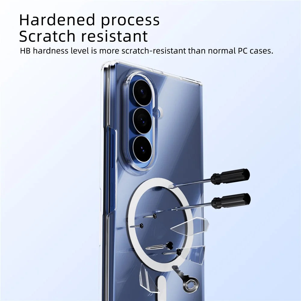 ABEEL for Samsung Galaxy Z Fold8 Ultra Magnetic Case Clear PC Anti Scratch Phone Cover - Transparent - 7