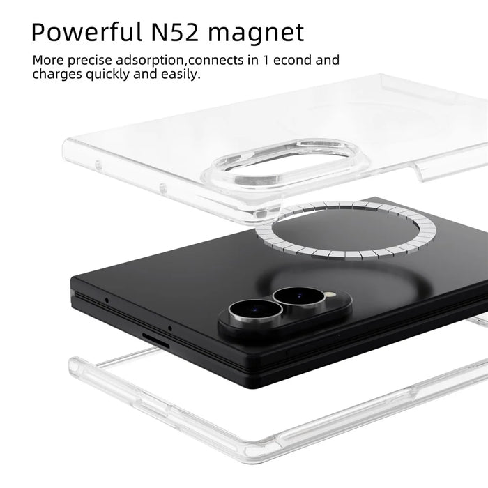 ABEEL for Samsung Galaxy Z Fold8 Magnetic Case Clear PC Anti Scratch Phone Cover - Transparent - 3