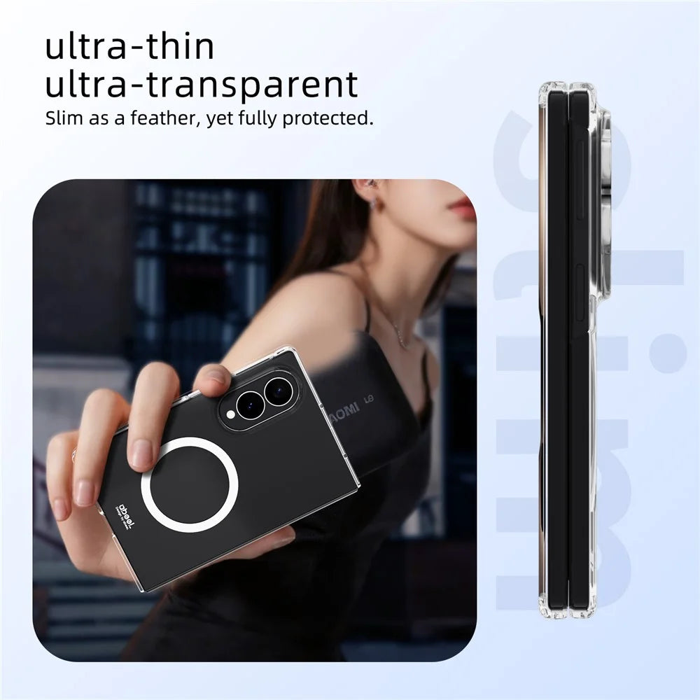 ABEEL for Samsung Galaxy Z Fold8 Magnetic Case Clear PC Anti Scratch Phone Cover - Transparent - 6