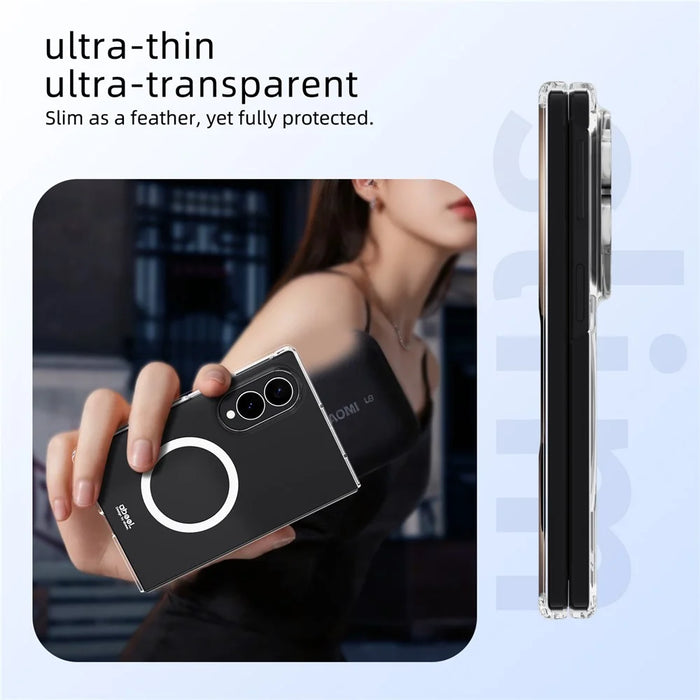 ABEEL for Samsung Galaxy Z Fold8 Magnetic Case Clear PC Anti Scratch Phone Cover - Transparent - 6