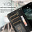 For iPhone 13 Pro Max Wallet Case Retro Matte Magnetic Detachable PU Leather TPU Phone Cover - Black - 5