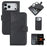 For iPhone 17 Pro Max Wallet Case Retro Matte Magnetic Detachable PU Leather TPU Phone Cover - Black - 1