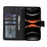 For iPhone 17 Pro Max Wallet Case Retro Matte Magnetic Detachable PU Leather TPU Phone Cover - Black - 2