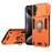 For Samsung Galaxy A27 5G Case Slide Camshield Kickstand PC + TPU Phone Cover - Orange - 1