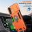 For Samsung Galaxy A27 5G Case Slide Camshield Kickstand PC + TPU Phone Cover - Orange - 2