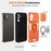For Samsung Galaxy A27 5G Case Slide Camshield Kickstand PC + TPU Phone Cover - Orange - 7