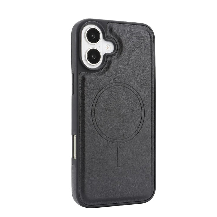 For iPhone 16 Plus Magnetic Case Detachable 2 in 1 Leather Wallet Phone Cover - Black - 3