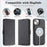 For iPhone 14 Plus Magnetic Case Detachable 2 in 1 Leather Wallet Phone Cover - Black - 5